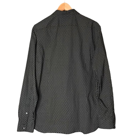 John Varvatos USA Cotton Button Up Long Sleeve Shirt Daisy Pattern Men’s Medium - Picture 7 of 12